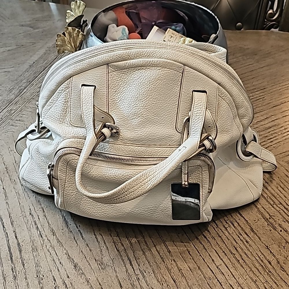 Off white Furla leather purse handbag - Picture 14 of 14